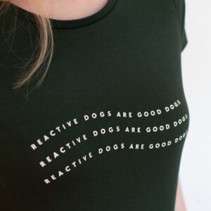 T-Shirt "Reactive dogs" Dunkelgrün S [Second Chance]