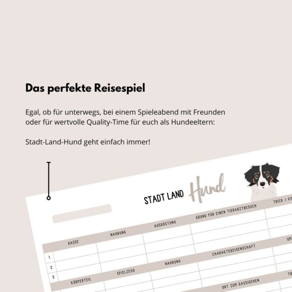 Stadt Land Hund Spielblock - DIN A4 – Bild 8