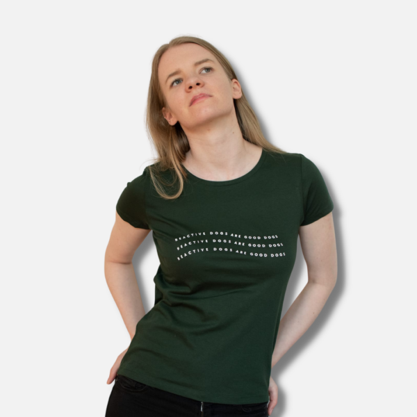 T-Shirt "Reactive dogs" Dunkelgrün S [Second Chance] – Bild 2