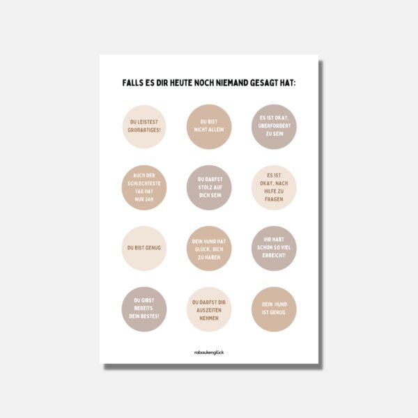 Hunde Affirmationsposter - DIN A4