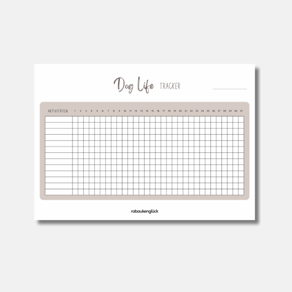 Dog Life Tracker (Digital)