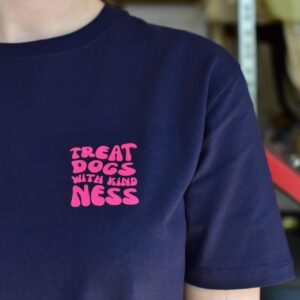T-Shirt "Treat dogs" Dunkelblau S [Second Chance]
