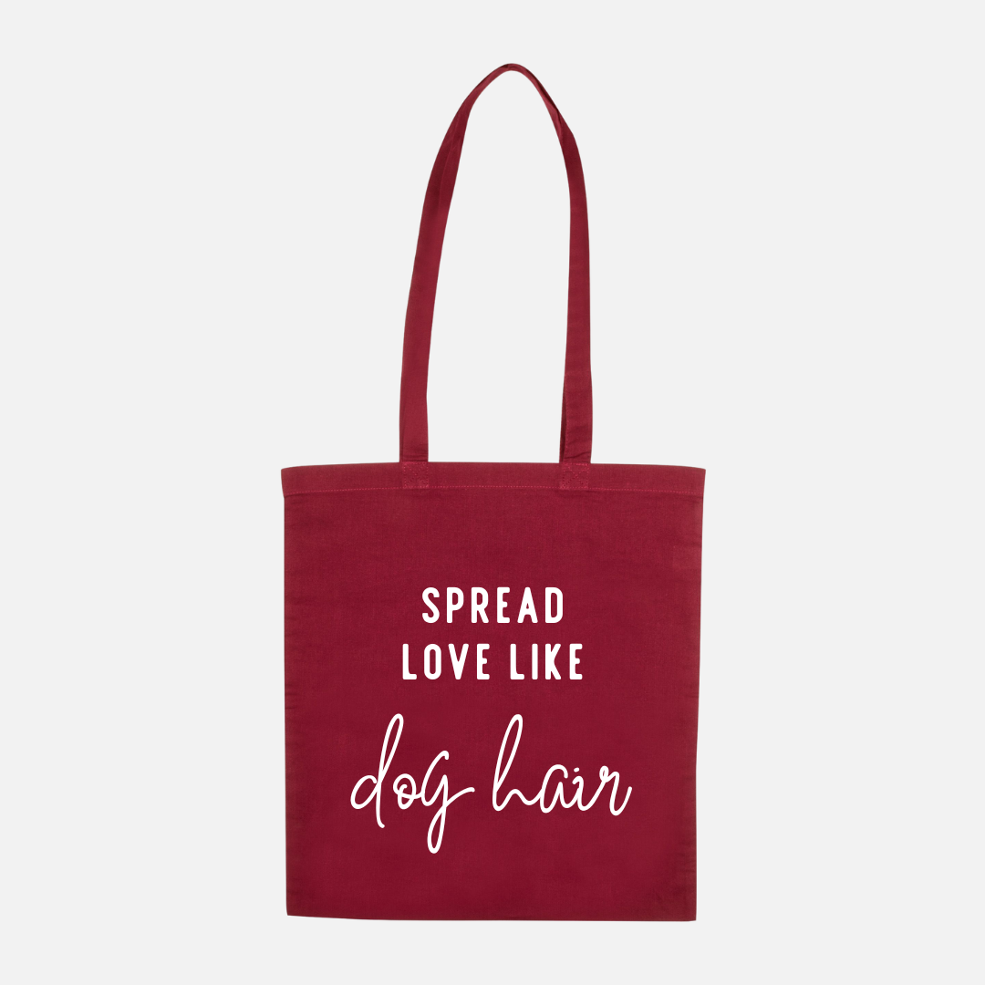 Stoffbeutel "Spread love like dog hair"